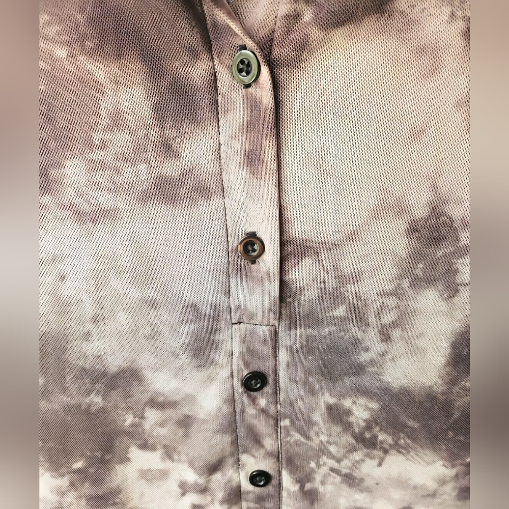 Motel Tie-Dye Mesh Button-Up Dress - Picture 3 of 8